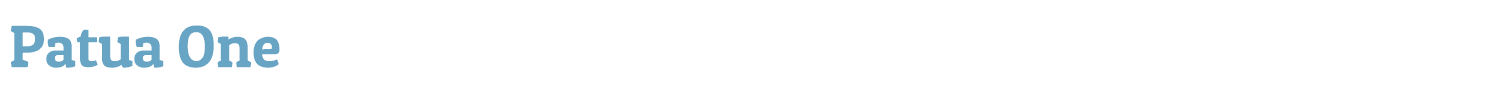 sample Patua One font