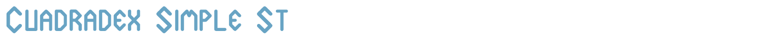 sample Cuadradex Simple St font