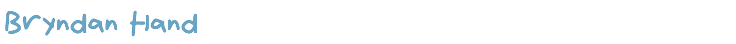 sample Bryndan Hand font