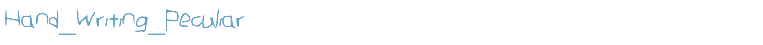 sample Hand_Writing_Peculiar font