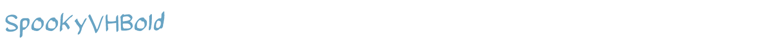 sample SpookyVHReg font