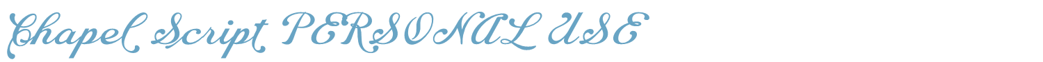 sample Chapel Script PERSONAL USE font