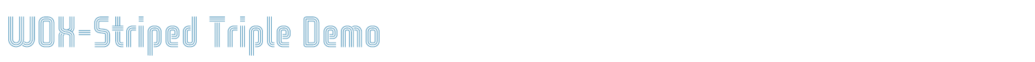sample WOX-Striped Triple Demo font