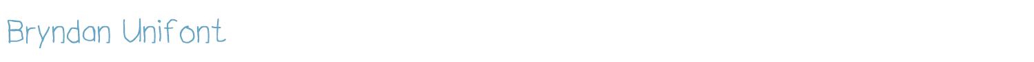 sample Bryndan Unifont font