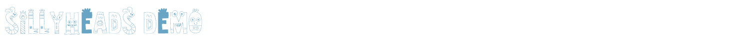 sample Sillyheads DEMO font