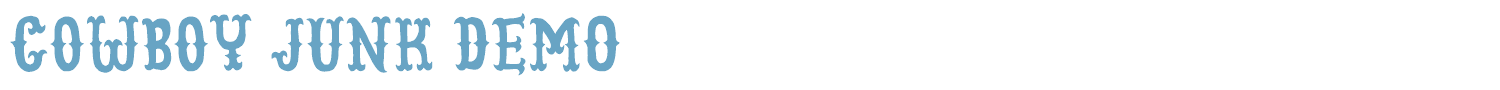 sample Cowboy Junk DEMO font