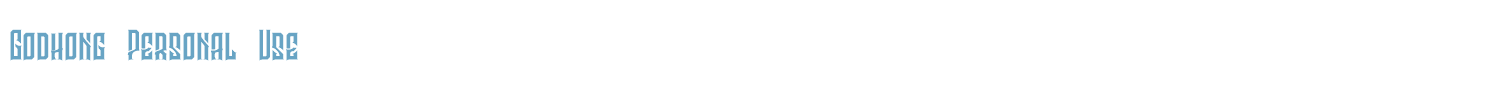 sample Godhong Personal Use font