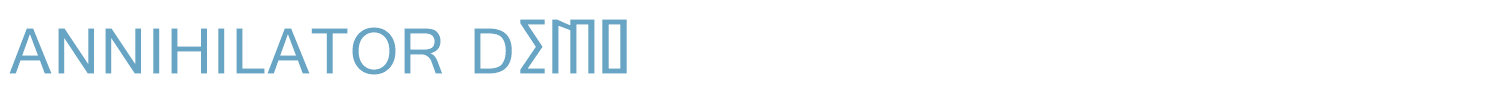 sample ANNIHILATOR Demo font