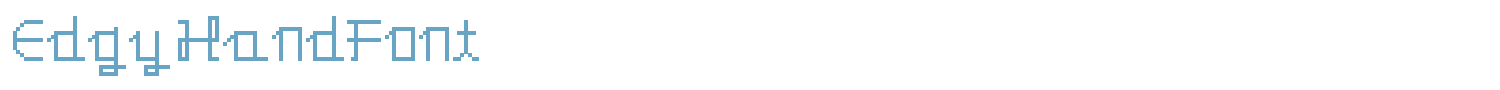 sample EdgyHandFont font