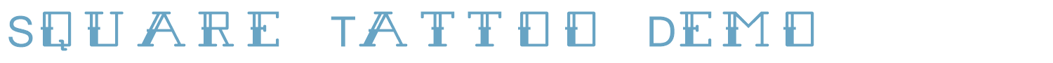 sample Square Tattoo Demo font