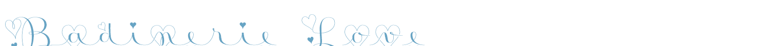 sample Badinerie Love font