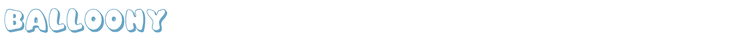 sample Balloony font