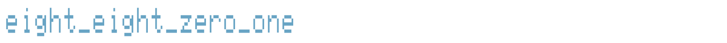 sample eight_eight_zero_one font