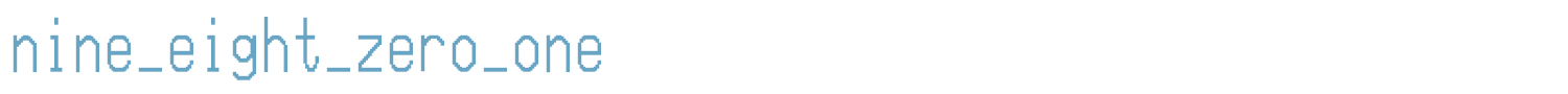 sample nine_eight_zero_one font