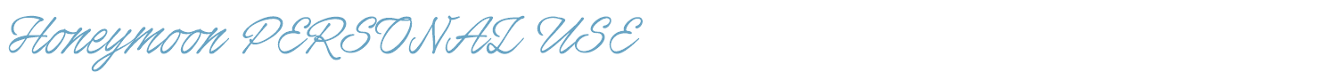 sample Honeymoon PERSONAL USE font