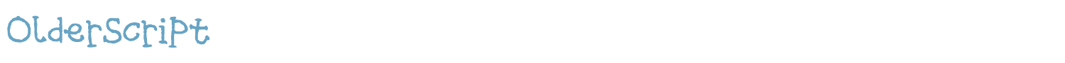 sample OlderScript font