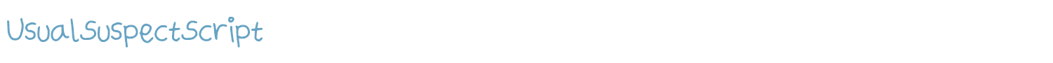 sample UsualSuspectScript font
