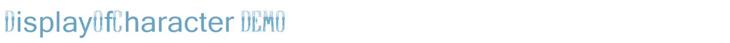 sample DisplayOfCharacter DEMO font