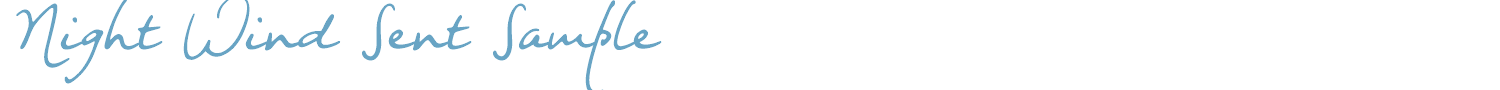 sample Night Wind Sent Sample font