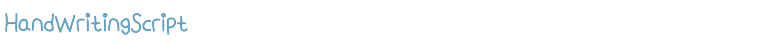 sample HandWritingScript font