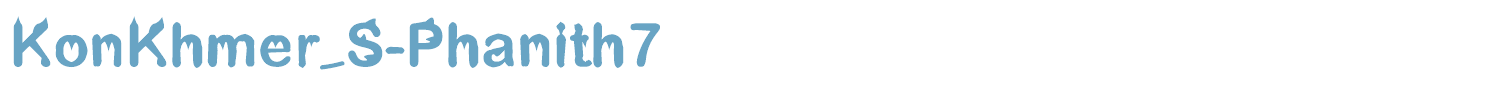 sample KonKhmer_S-Phanith7 font