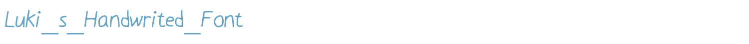 sample Luki_s_Handwrited_Font font