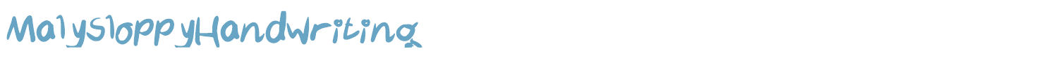 sample MalySloppyHandwriting font