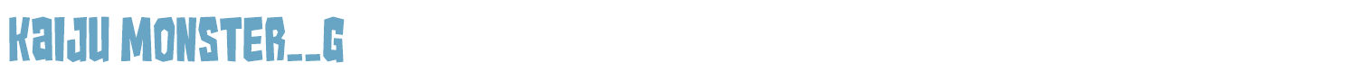 sample Kaiju Monster__G font