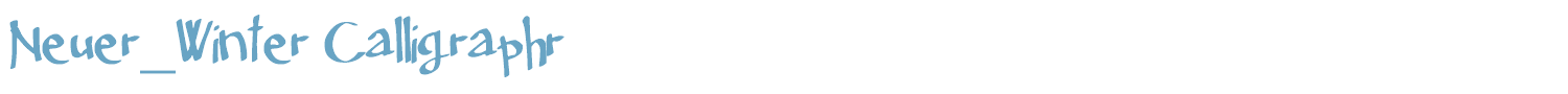 sample Neuer_Winter Calligraphr font