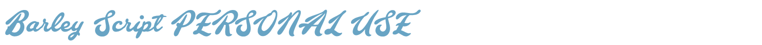 sample Barley Script PERSONAL USE font
