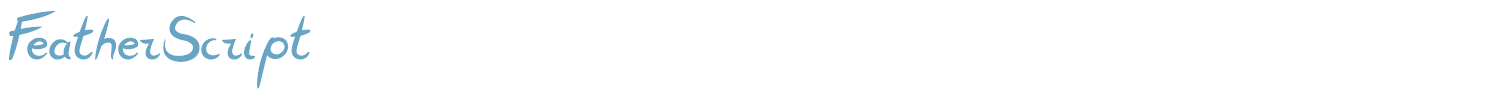 sample FeatherScript font