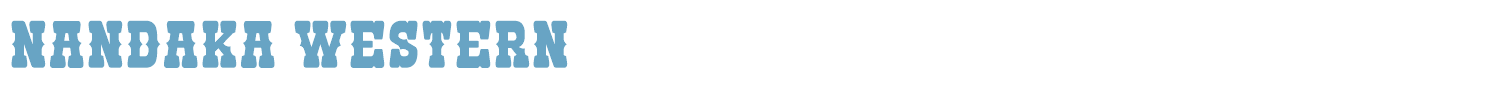 sample Nandaka Western font