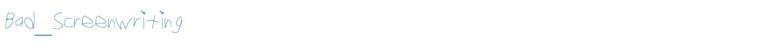 sample Bad_Screenwriting font