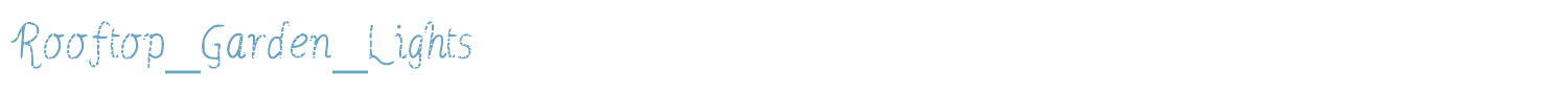 sample Rooftop_Garden_Lights font