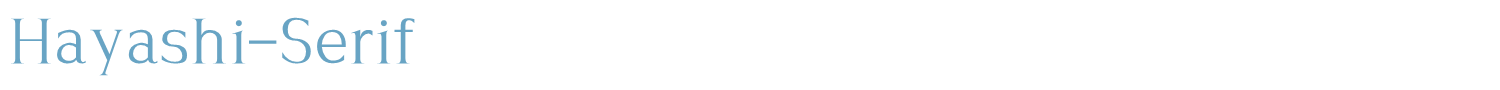 sample Hayashi-Serif font