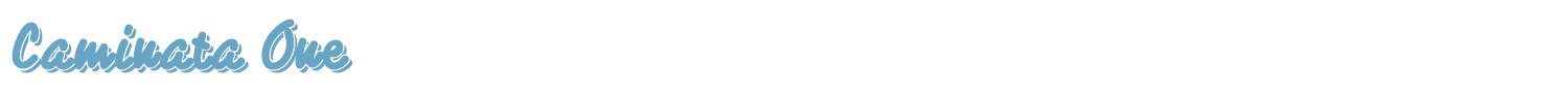 sample Caminata One font
