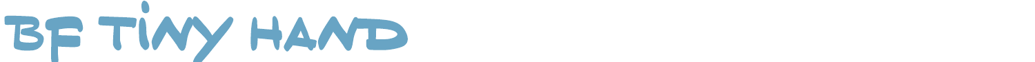 sample BF Tiny Hand font