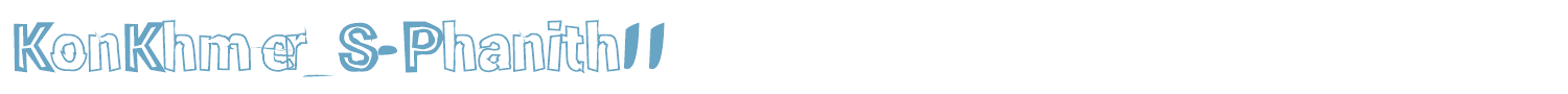 sample KonKhmer_S-Phanith11 font
