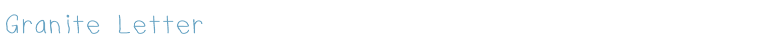 sample Granite Letter font