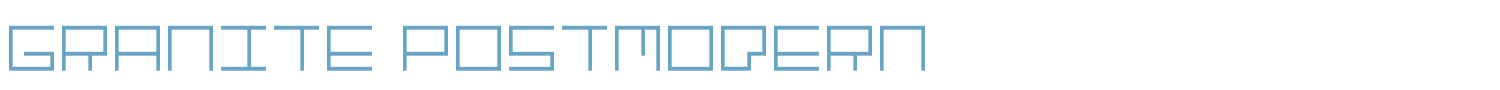 sample Granite Postmodern font