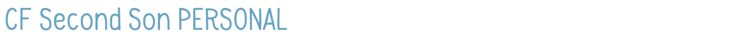 sample CF Second Son PERSONAL font