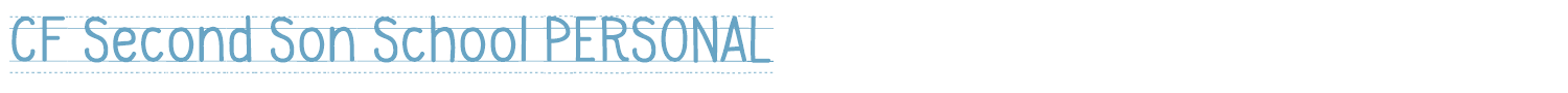 sample CF Second Son School PERSONAL font