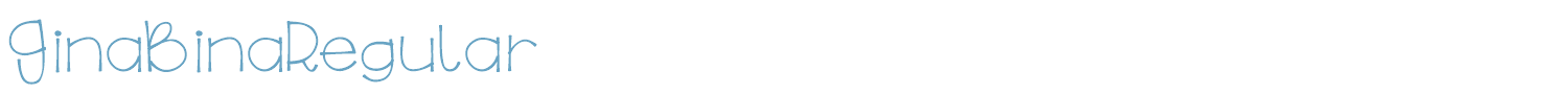 sample GinaBinaRegular font