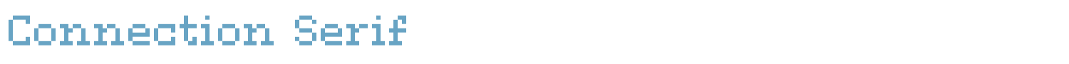 sample Connection Serif font