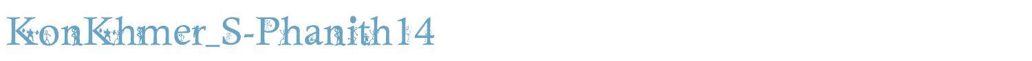sample KonKhmer_S-Phanith14 font