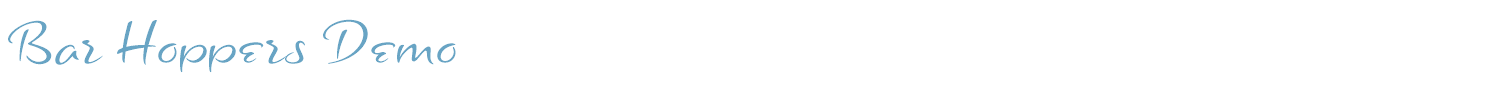 sample Bar Hoppers Demo font