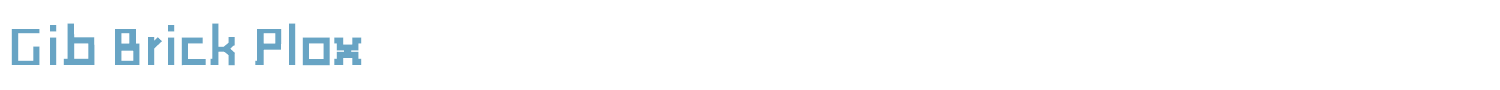 sample Gib Brick Plox font