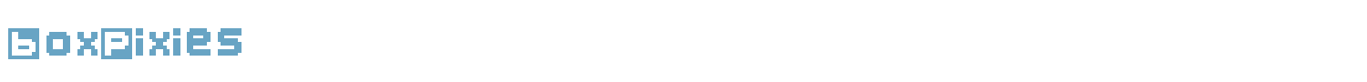 sample BoxPixies font