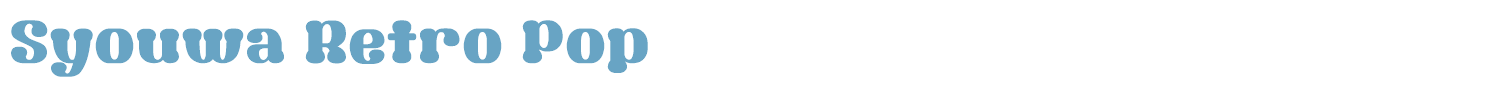 sample Syouwa Retro Pop font