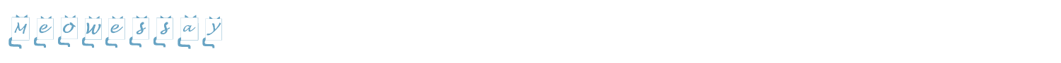 sample Meowessay font